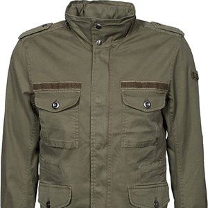 DIESEL MENS J-CHIKA MILITARY JACKET COAT OLIVE GREEN - SIZE MEDIUM